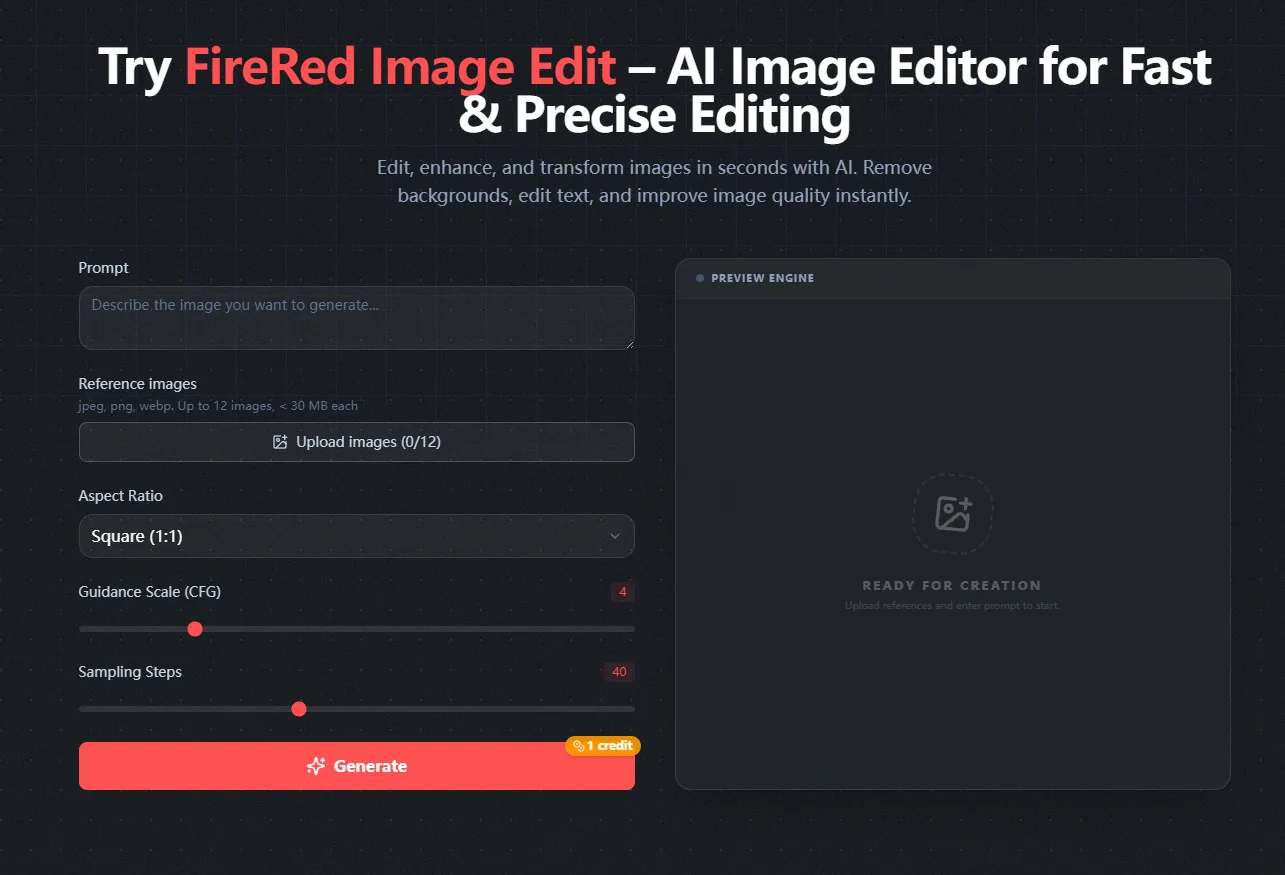 FireRed Image Edit precision input screenshot