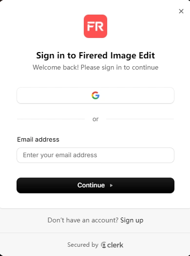 FireRed Image Edit registration screenshot
