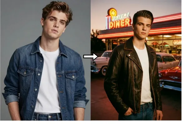 Firered Image Edit Showcase - 1950s Greaser Style